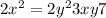 2x^{2} = 2y^{2} +3xy+7