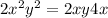 2x^{2} + y^{2} = 2xy + 4x