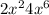 2x^{2} +4x^{6}