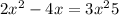 2x^2-4x=3x^2+5