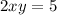 2x + y = 5