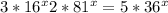 3*16^x+2*81^x=5*36^x