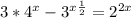 3*4^x-3^{x+\frac{1}{2} }= 2^{2x}