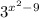 3^{x^2-9}