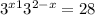 3^{x+1} + 3^{2-x} = 28