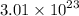3.01 \times {10}^{23} 