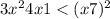 3x {}^{2} + 4x + 1 < (x + 7) {}^{2} 