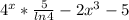 4^{x} *\frac{5}{ln4} -2x^3-5