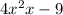 4x^{2} +x-9