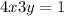 4x + 3y = 1