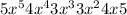 5 {x}^{5} + 4 {x}^{4} + 3 {x}^{3} + 3 {x}^{2} + 4x + 5