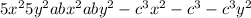 5x^{2} + 5y^{2} + abx^{2} + aby^{2} - c^{3} x^{2} - c^{3} - c^{3} y^{2}