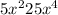 5x {}^{2} + 25x {}^{4} 