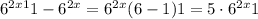 6^{2x+1}+1-6^{2x}=6^{2x}(6-1)+1=5\cdot6^{2x}+1