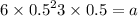 6 \times {0.5}^{2} + 3 \times 0.5 = a