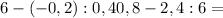 6-(-0,2): 0,4+0,8-2,4: 6=