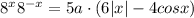 8^{x}+8^{-x}=5+a\cdot(6|x|-4cosx)