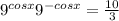 9^{cosx} + 9^{-cosx} = \frac{10}{3}