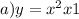 a)y = {x}^{2} + x + 1