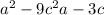 a^{2}-9c^{2}+a-3c