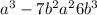 a^{3}-7b^{2}a^{2}+6b^{3}
