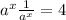a^{x} + \frac{1}{a^{x} } = 4