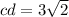 cd =3 \sqrt{2} \\ 