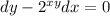 dy-2^{x+y} dx=0