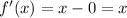 f'(x) = x - 0 = x