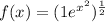 f(x)=(1+e^{x^2})^{\frac{1}{2}}