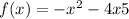 f(x)=-x^{2}-4x+5