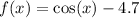 f(x) = \cos(x) - 4.7