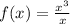 f(x) = \frac{ {x}^{3} }{x} 