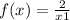 f(x) = \frac{2}{x + 1} 