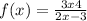 f(x) = \frac{3x + 4}{2x - 3} 