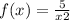 f(x) = \frac{5}{x + 2} 