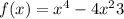 f(x) = {x}^{4} - 4 {x}^{2} + 3