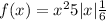 f(x) = x^{2} + 5 |x| + \frac{1}{6} 