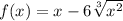 f(x) = x - 6 \sqrt[3]{ {x}^{2} } 