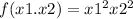 f(x1.x2) = x1 { }^{2} + x2 {}^{2} 