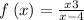 f \: (x) = \frac{x + 3}{x - 4} 