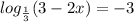 log_{\frac{1}{3} } (3-2x)=-3