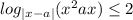 log_{|x-a|}(x^{2}+ax)\leq 2