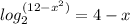 log_{2}^{(12-x^2)} =4-x