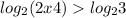 log_{2} (2x+4)> log_{2}3