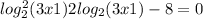 log_{2} ^{2} (3x+1)+2log_{2} (3x+1)-8=0