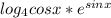 log_{4} cosx*e^{sinx}