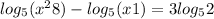 log_{5}(x^{2} +8)-log_{5} (x+1)=3log_{5} 2