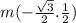 m ( - \frac{ \sqrt{3} }{2} . \frac{1}{2} )