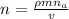 n= \frac{\rho mn_a}{v}